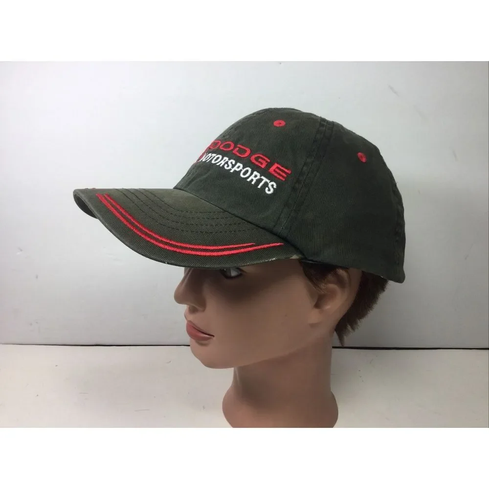 Dodge Ram Motorsport Hat khaki Gray Cap NASCAR Strap Back One Size - Picture 3 of 7